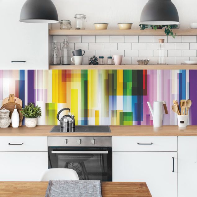 Rivestimenti cucina di plastica Cubi arcobaleno