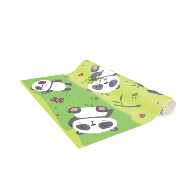 Tappeti bagno moderni Tenero panda su un prato verde