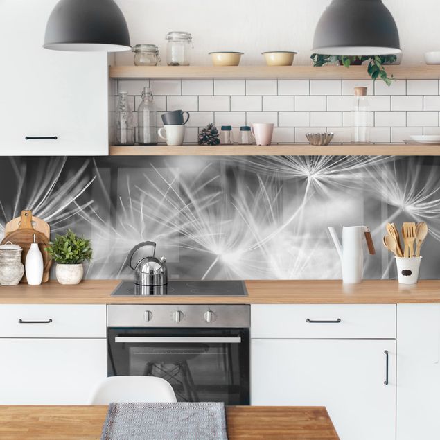 Rivestimenti cucina di plastica Primo piano di Soffione su sfondo nero