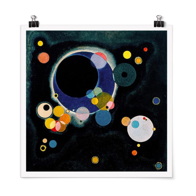 Poster - Wassily Kandinsky - Circles schizzo - Quadrato 1:1