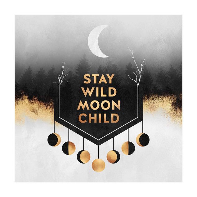Tappeti color oro Stay Wild Moon Child