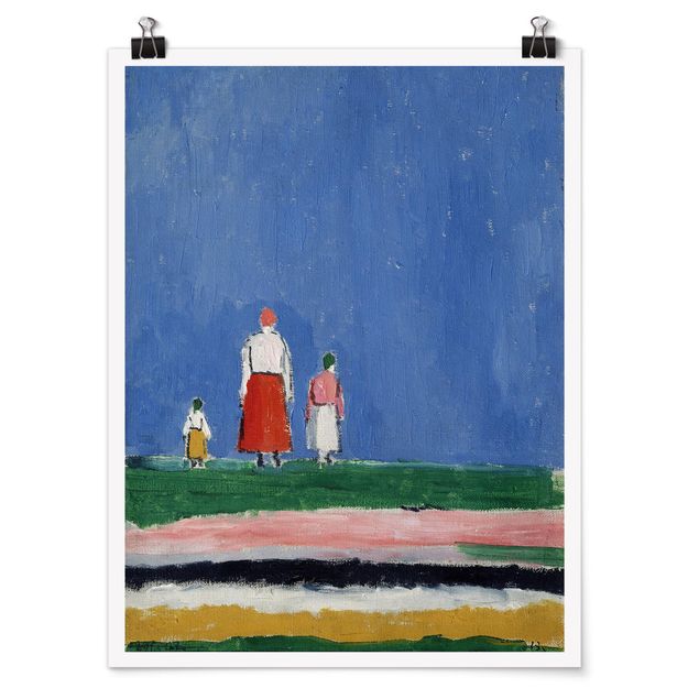 Poster - Kasimir Malevich - tre figure - Verticale 4:3