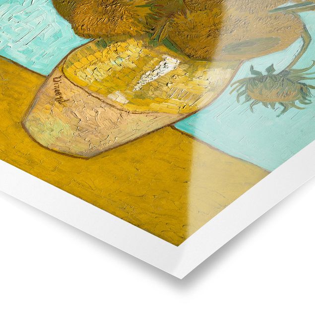 Poster - Vincent Van Gogh - Vaso con girasoli - Verticale 4:3