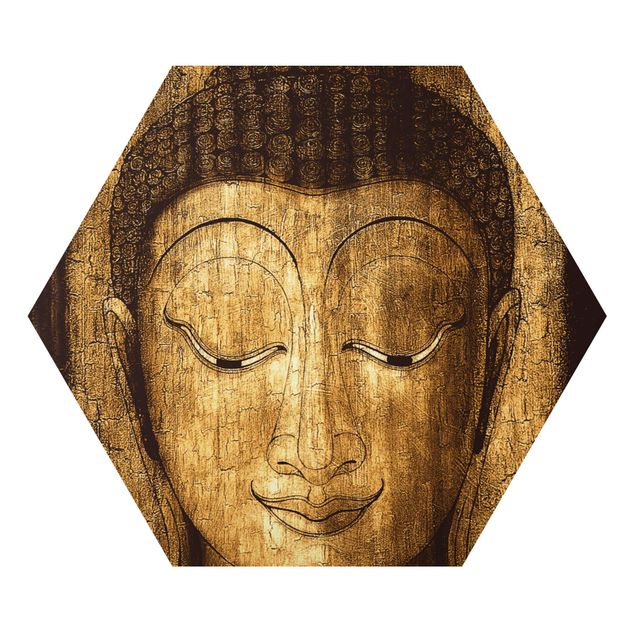Esagono in Alluminio Dibond - Smiling Buddha