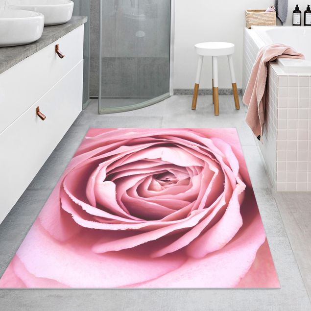 Tappeti bagno moderni Fiore di rosa rosa