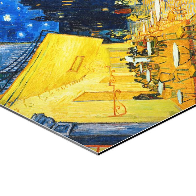 Esagono in Alluminio Dibond - Vincent Van Gogh - Terrazza del caffe ad Arles