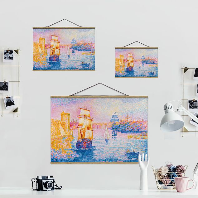 Foto su tessuto da parete con bastone - Henri-Edmond Cross - Port De Marsiglia - Orizzontale 2:3