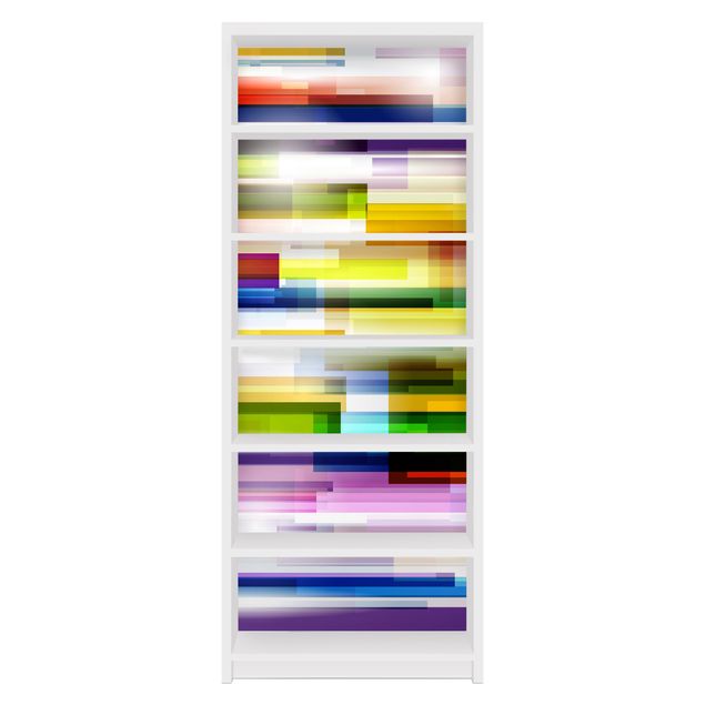 Carta adesiva per mobili IKEA - Billy Libreria - Rainbow Cubes