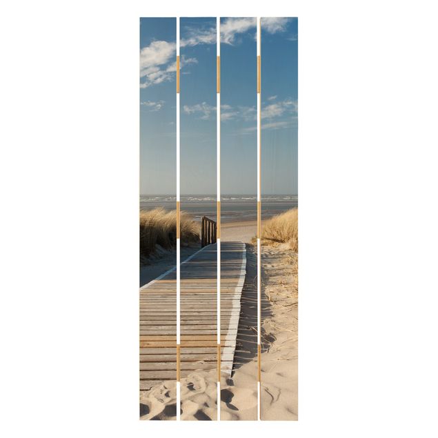 Stampa su legno - Spiaggia del Mar Baltico - Verticale 5:2