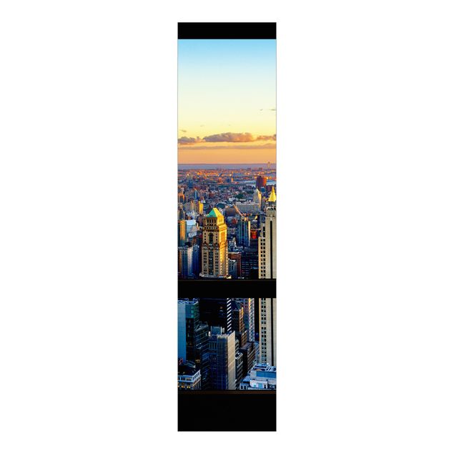 set tende a pannello Vista dalla finestra - Alba di New York