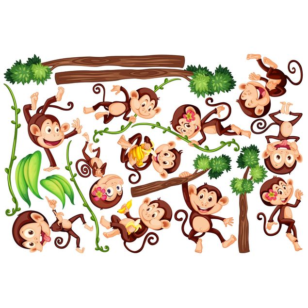 Adesivi da finestra Monkeys from the Jungle