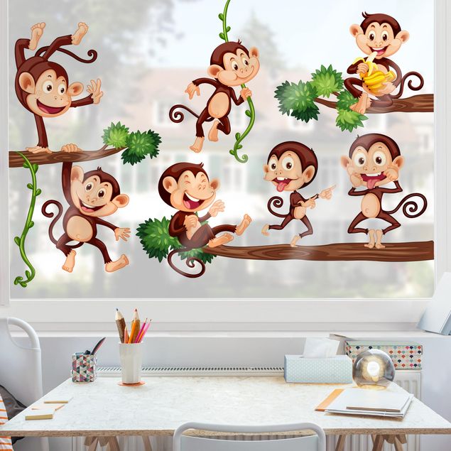 Pellicole per vetro Famiglia di scimmie
