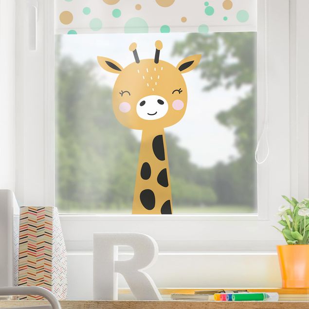 pellicola adesiva colorata per vetri Giraffina