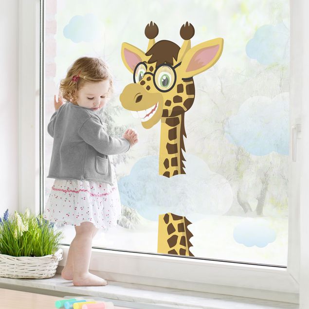 Pellicola per vetri Giraffa divertente