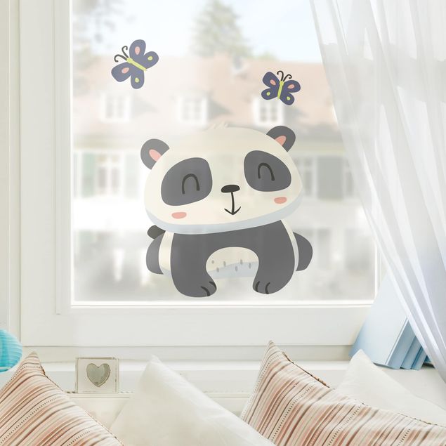 Pellicole per vetro Panda con farfalle