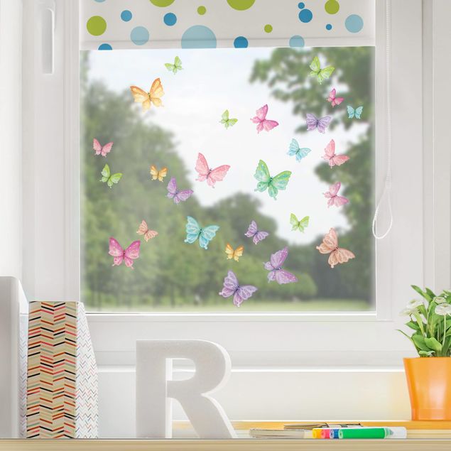 Pellicole per vetro Set farfalle glitterate