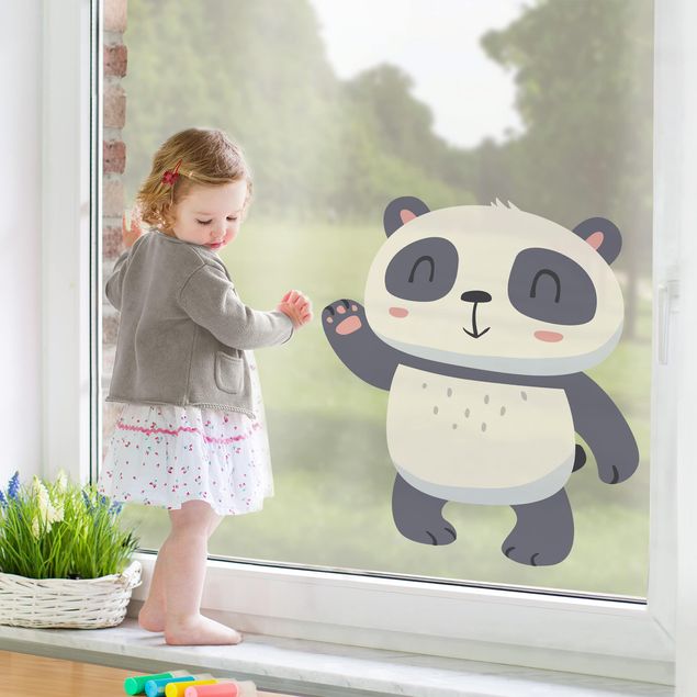 Adesivi da finestra - Waving Santander Panda