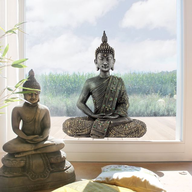 Pellicola per vetri per salone Buddha Zen di pietra