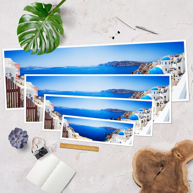 Poster - View Over Santorini - Panorama formato orizzontale