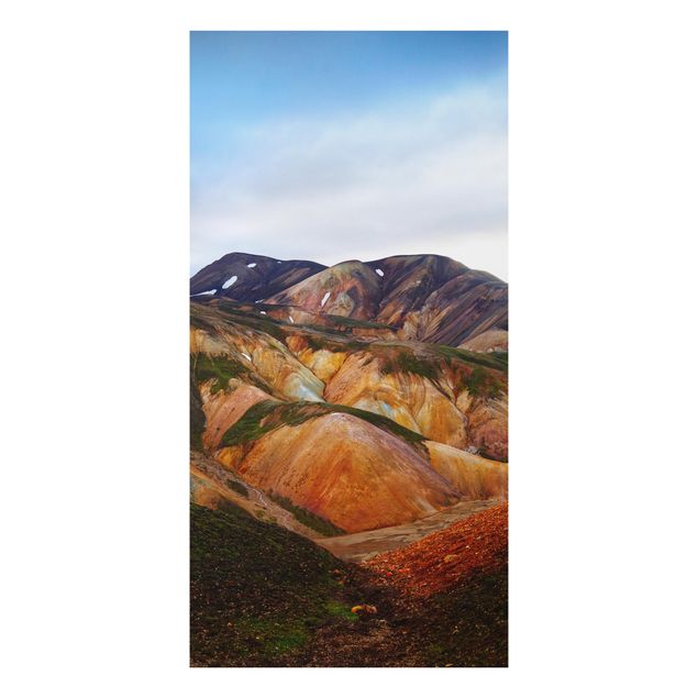 Stampa su alluminio - Montagne colorate in Islanda