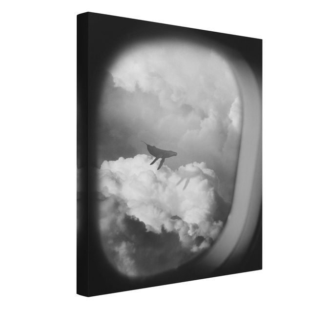 Riproduzione quadri su tela Balenottera volante tra le nuvole
