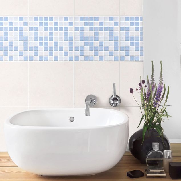 Adesivo per piastrelle - Mosaic Tiles Light Blue 20x20 cm
