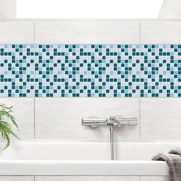 Adesivo per piastrelle - Mosaic Tiles Turquoise Blue 60x30 cm