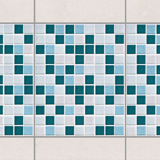 Adesivo per piastrelle - Mosaic Tiles Turquoise Blue 20x25 cm