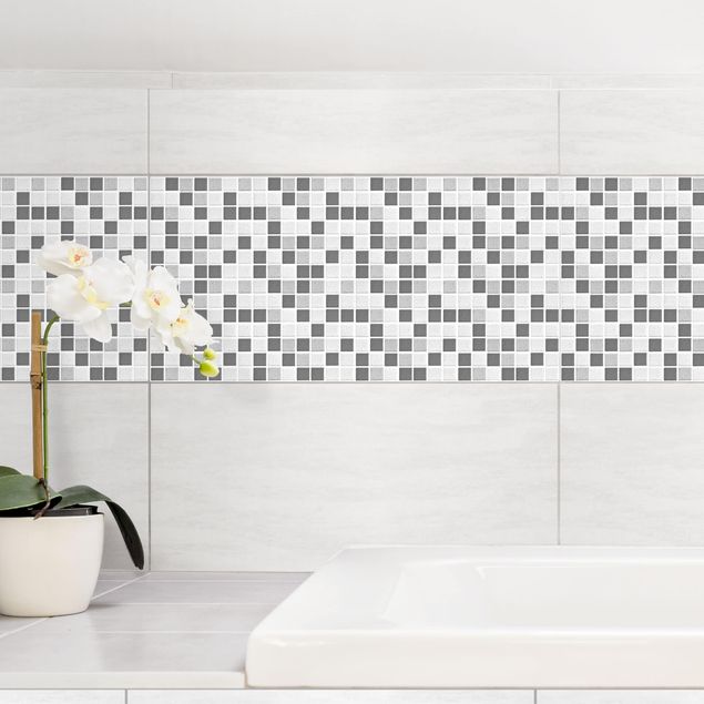 Adesivo per piastrelle - Mosaic Tiles Gray 10x10 cm