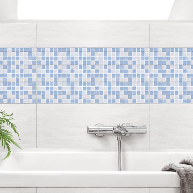 Adesivo per piastrelle - Mosaic Tiles Light Blue 10x10 cm