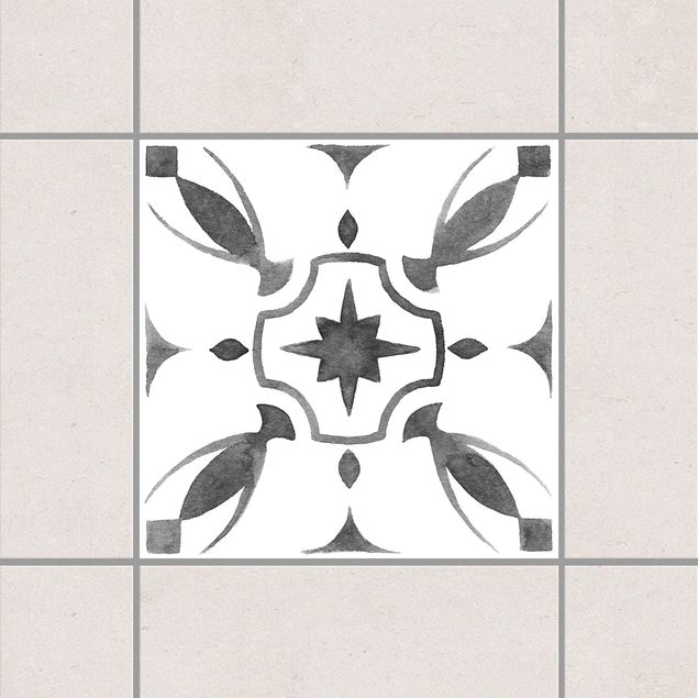 Adesivo per piastrelle - Pattern Gray White Series No.1