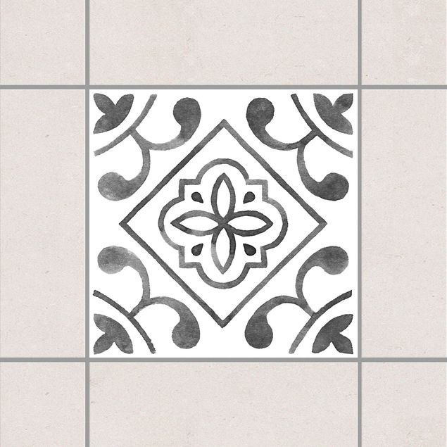 Adesivo per piastrelle - Pattern Gray White Series No.2