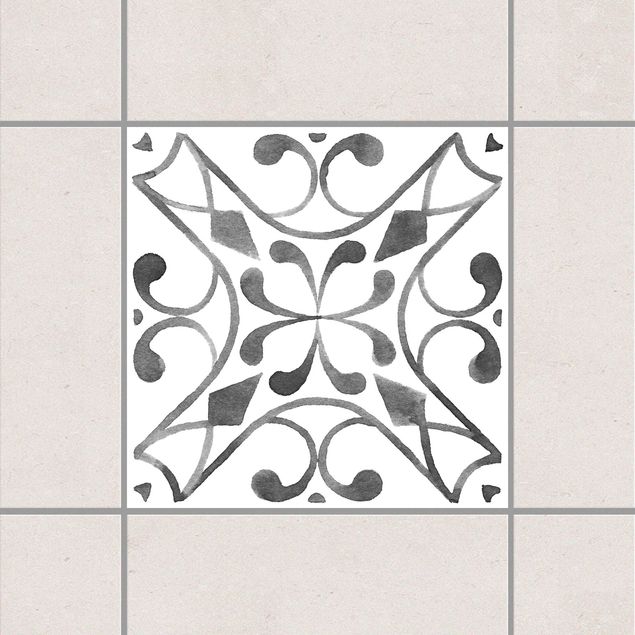 Adesivo per piastrelle - Pattern Gray White Series No.3