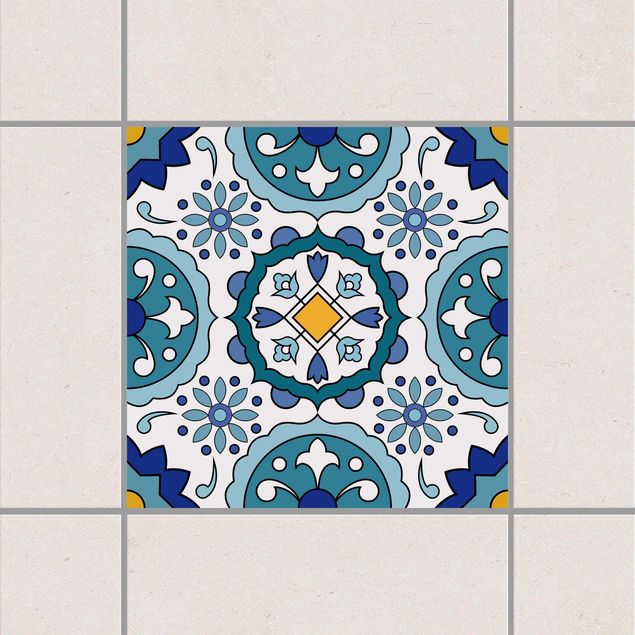 Adesivo per piastrelle - Portuguese Azulejo tile 10cm x 10cm