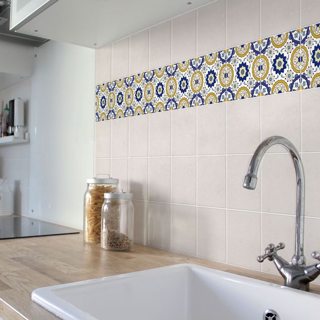 Adesivo per piastrelle - Set - Portuguese tile panel from 4 Azulejo tiles 10cm x 10cm