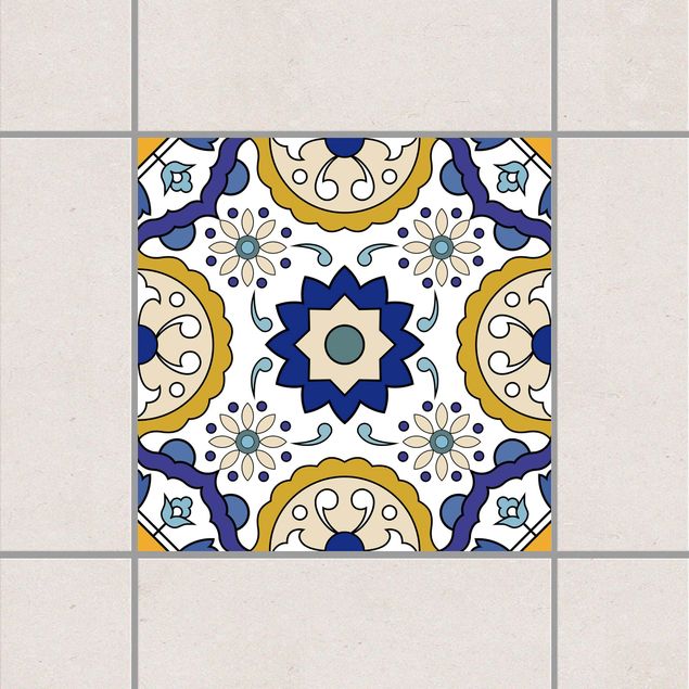Adesivo per piastrelle - Portuguese tiles mirror of Azulejo 10cm x 10cm