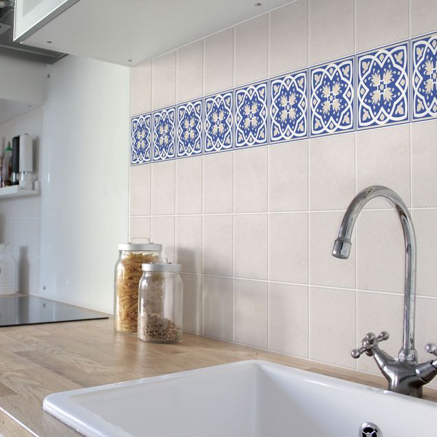 Adesivo per piastrelle - Portuguese tile pattern blue 10cm x 10cm