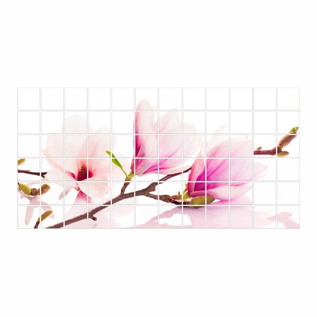 Adesivo per piastrelle - Delicate magnolia branch