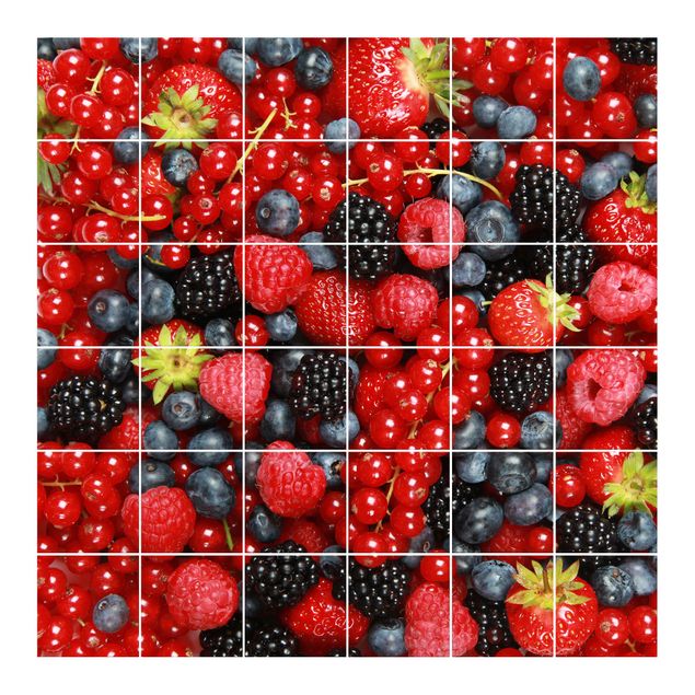 Adesivo per piastrelle - Fruity berries Formato quadrato