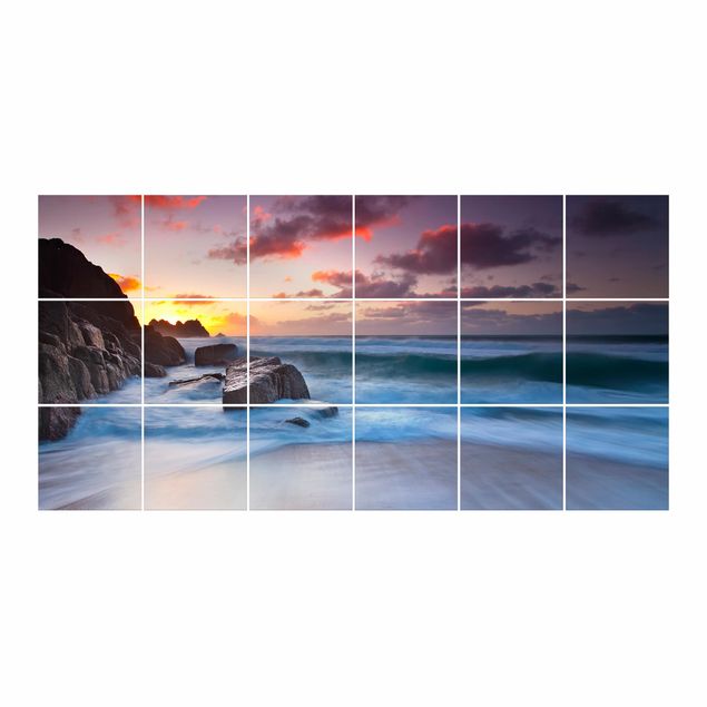 Adesivo per piastrelle - By The Sea In Cornwall - Orizzontale