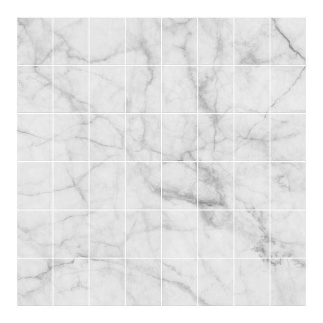 Adesivo per piastrelle - Bianco Carrara - Quadrato