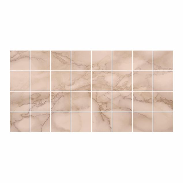 Adesivo per piastrelle - Marble Look Gray Brown - Orizzontale