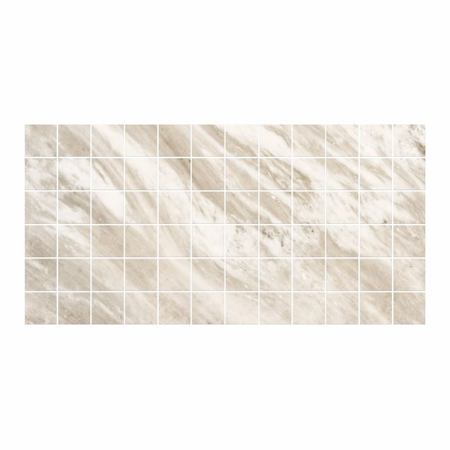 Adesivo per piastrelle - Palissandro Marble Beige - Quadrato