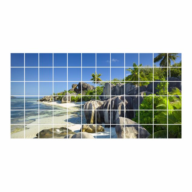 Adesivo per piastrelle - Dream beach Seychelles