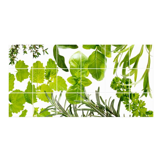 Adesivo per piastrelle - Various Herbs - Quadrato