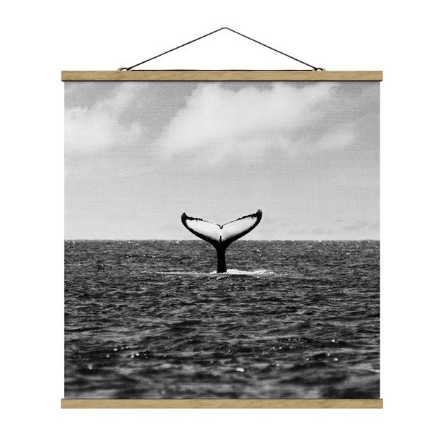 Poster riproduzione - Pinna caudale nell'oceano