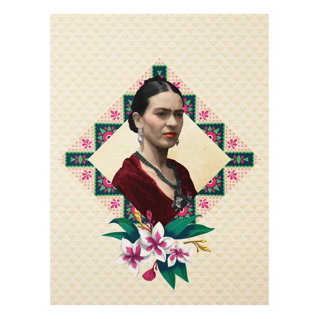 Quadro in forex -Frida Kahlo - Flowers And Geometry- Verticale 3:4
