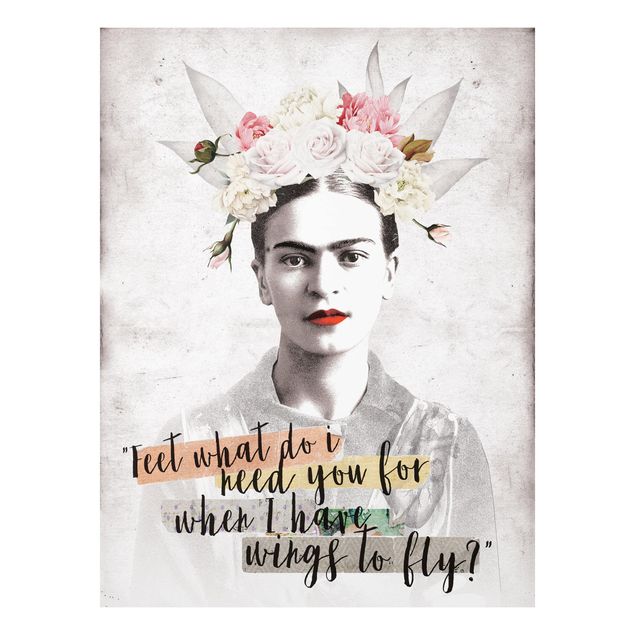 Quadro in forex -Frida Kahlo - Quote- Verticale 3:4