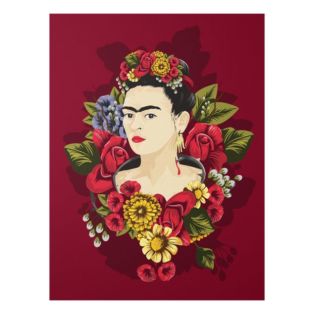 Quadro in forex -Frida Kahlo - Roses- Verticale 3:4