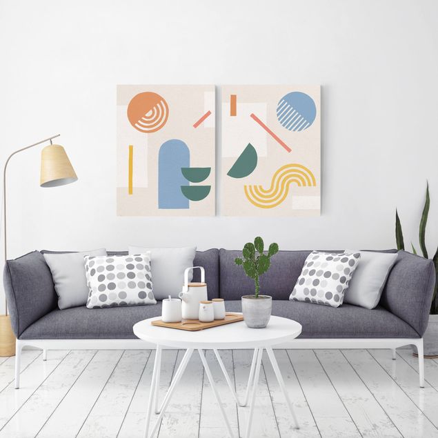 Quadri moderni per soggiorno Formen und Farben